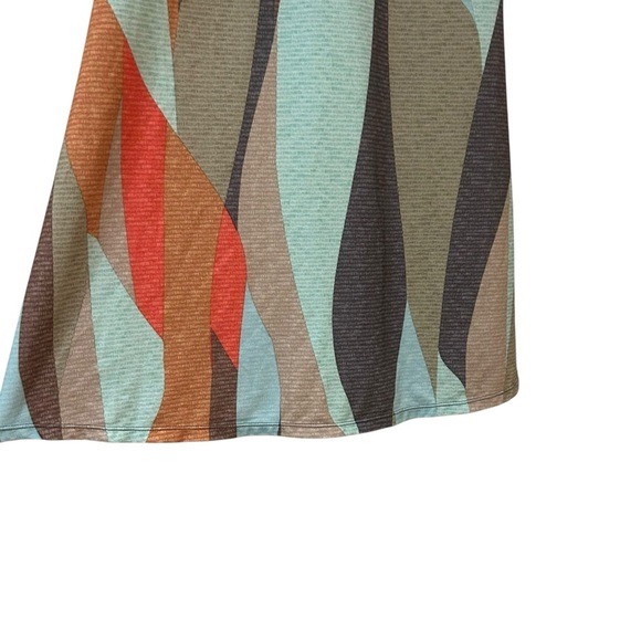 Prana Calexico Dress Sz S Soft Geometric High Neck Stretchy Mini Sundress - Picture 5 of 9